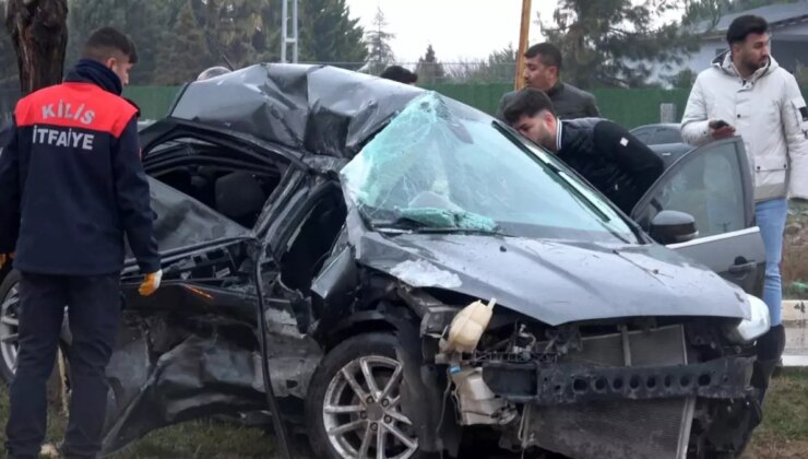 Kilis’te Otomobil ve Otobüs Çarpıştı: 3 Yaralı